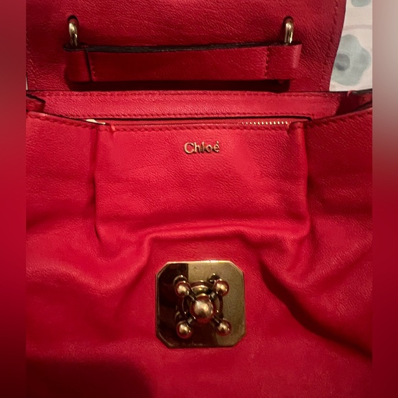 Chloe Red Elsie 2 Way Bag - Picture 5 of 16